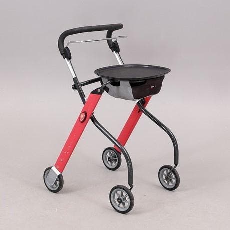 Rollator Trust Care Let's Go Indoor Red (Nieuw), Diversen, Rollators, Nieuw, Lichtgewicht, Opvouwbaar, Ophalen of Verzenden