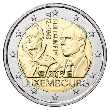 Luxemburg 2 Euro Willem I 2018, Verzenden