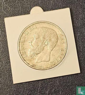 België 5 francs 1876, Verzenden, Losse munt, Goud