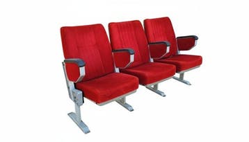 Lino Sonego - Fauteuil - Rood fluweel, gelakt metaal - Fila