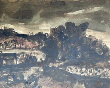 René Allio (1924-1995) - Paysage quasi abstrait (Vendu sans