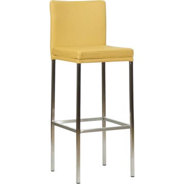 Leren barkruk Break hoog - Toledo Lemon - Poten staal, Huis en Inrichting, Barkrukken, Nieuw, Leer, Ophalen of Verzenden, 90 cm of meer