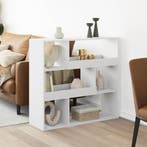 vidaXL Kamerscherm 100x33x94,5 cm bewerkt hout wit, Verzenden, Nieuw, Overige houtsoorten