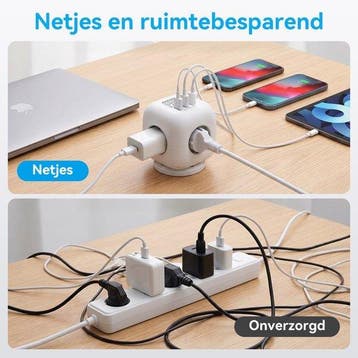 Stekkerdoos met usb - Met schakelaar - 1.5 Meter Verlengsnoe, Verzenden, Zo goed als nieuw