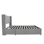 Gestoffeerd bed Savona - 200 x 140 cm - Lichtgrijs, Huis en Inrichting, Slaapkamer | Bedden, Verzenden, Nieuw