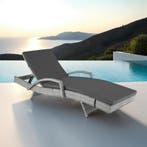 Aluminium rotan ligstoel Océane - lichtgrijs, Verzenden, Nieuw