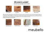 Kapstok Mammut 80cm Massief Sheesham Hout - 40956, Ophalen of Verzenden, Nieuw