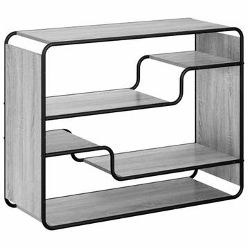 vidaXL Dressoir Grijs Sonoma 98 x 37.5 x 75.5 cm Bewerkt, Verzenden, Nieuw, Overige houtsoorten, Minder dan 50 cm