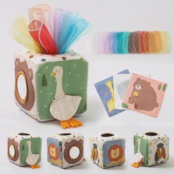 Montessori Stoffen Tissue Box Speelgoed - Educatief Sensoris, Verzenden, Nieuw