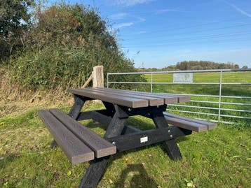 Rockwood® Picknicktafel Woodblend Quartz Brown - Zwaar, Ophalen of Verzenden, Nieuw, Rechthoekig, Hout