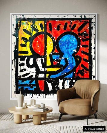 Mikko - Haring Kids On Mondrian - XL [Unq 1/1]