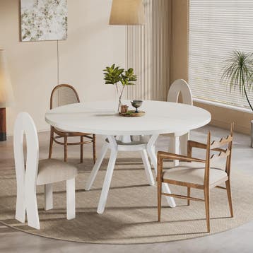 Ronde Eettafel 120cm met Opslag - Hout & Metaal - Geschikt v, Huis en Inrichting, Tafels | Eettafels, Verzenden, Nieuw