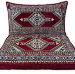 Kelim - 95 cm - 70 cm - Ottomaanse poef en kussen