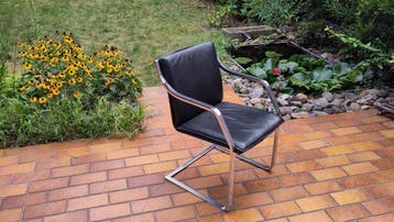 Walter Knoll - Stoel - Cantilever chair - Leder, Staal, Antiek en Kunst