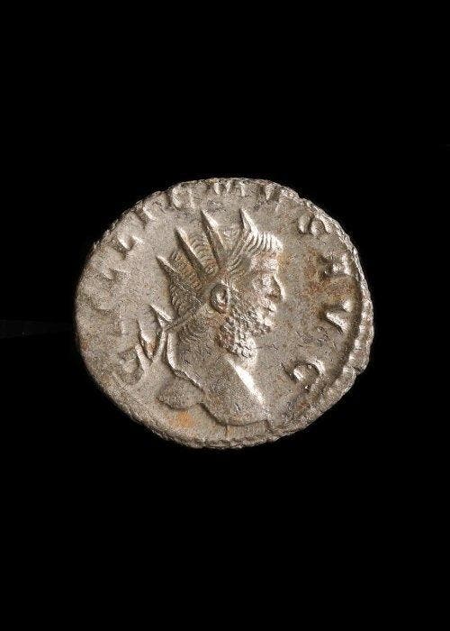 Oud-Romeins Gesilverd brons Antoninianus van Gallienus, Antiek en Kunst, Antiek | Overige Antiek