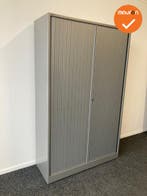 Roldeurkast - Ahrend - 195x120x45cm - Zilvergrijs met zilver, Werkplek, Ophalen of Verzenden, Gebruikt, Kast