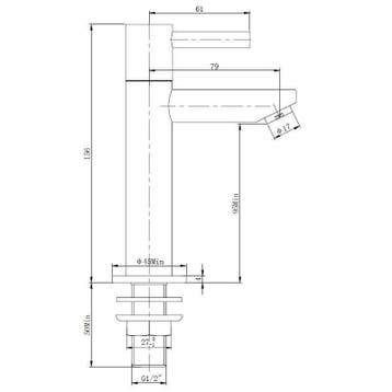 Toiletkraan Alexia Xl 15Cm Hoog Keramisch Binnenwerk 1/2, Ophalen of Verzenden, Nieuw