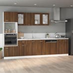 vidaXL Gootsteenkast Lyon 80x46x81,5 cm bewerkt hout bruin, Huis en Inrichting, Keuken | Keukenelementen, Verzenden, Nieuw, Bruin