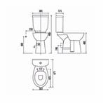 Toiletpot Staand Verhoogd +8 Cm Wit Compleet (Pk), Ophalen of Verzenden, Nieuw