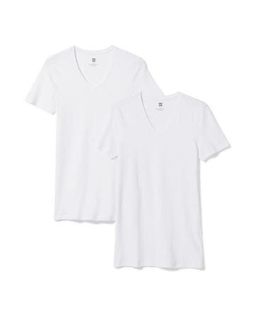 HEMA Heren T-shirts slimfit diepe v-hals extra lang - 2, Verzenden, Nieuw