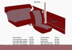 Volvo Bekleding PV544 B stijl rood links+rechts SET 45-223 i, Auto-onderdelen, Interieur en Bekleding, Verzenden, Nieuw, Volvo