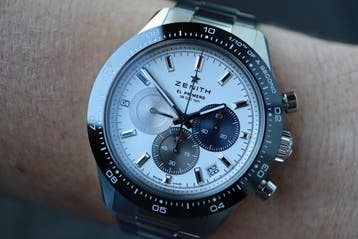 Horloge Zenith Chronomaster sport El Primero 10/21 Full set, Overige merken, Staal, Staal, Polshorloge
