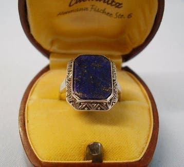 Zonder minimumprijs - Ring Zilver - 5.00ct. tw. Lapis lazuli, Nieuw