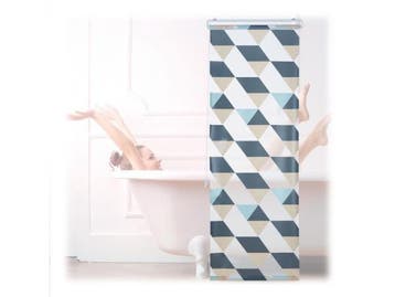 Veiling - Douchegordijn - 60 x 240 cm - driehoek design - ke, Nieuw