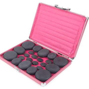 20-delige Hot Stone Massageset met Verwarmingsbox, Verzenden, Nieuw