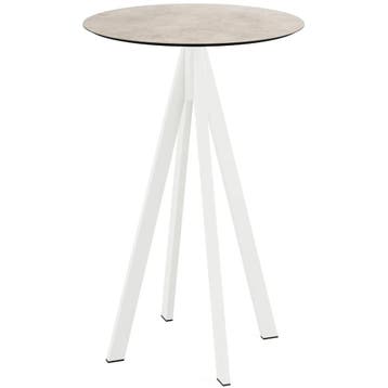 Statafel | INFINITY | HPL/RVS | Steenlook Blad | Wit Frame |, Verzenden, Nieuw in verpakking