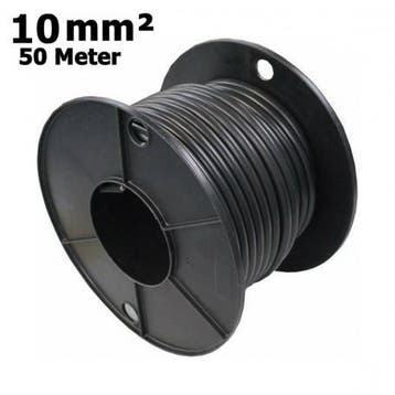 Rol van 10mm², 50 meter - Rood/zwart Dubbel geïsoleerde a., Verzenden, Nieuw, Overige typen