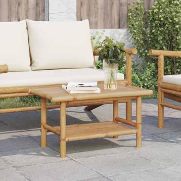 vidaXL Salontafel 70x40x35 cm bamboe, Huis en Inrichting, Minder dan 50 cm, 50 tot 100 cm, Verzenden, Nieuw