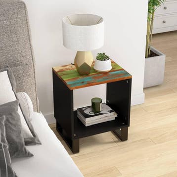 vidaXL Salontafel 40x31x46 cm massief gerecycled hout en, Huis en Inrichting, Tafels | Salontafels, Minder dan 50 cm, 50 tot 100 cm