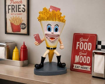 Beeld, Belgium paper cone for fries - 44 cm - polyresin