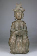 Bronzen beeld van Kwanyin Bouddha - Qing - Brons - China -