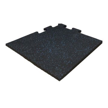 Rubber puzzel tegel - 50 x 50 cm – zwart SBR / blauw EPDM -, Verzenden, Nieuw