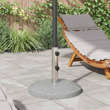 vidaXL Parasolvoet voor 40-50 mm paal 26.45 kg Grijs Graniet, Verzenden, Nieuw, Parasolvoet
