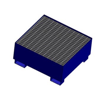 Lekbak van Staal Vatenlekbak Opvangbak 1 Vat 220L 85x80x41cm, Verzenden
