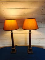 Authentieke Italiaanse handgesneden goud albasten lamp -