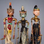 3 Wayang Golèk theater poppen - Java Indonesië - midden 20e