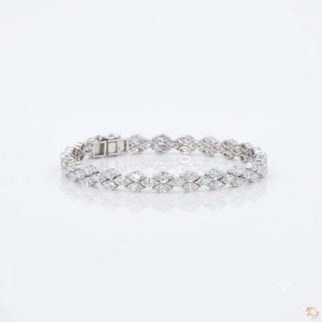 Armband - 14 karaat Witgoud - 8.90ct. tw. Diamant, Nieuw