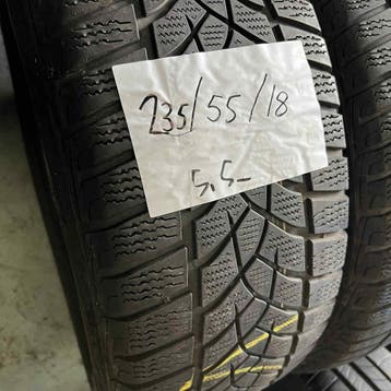 2 x Goodyear UltraGrip 235-55-18 Winterbanden 5,5mm, Auto-onderdelen, Banden en Velgen, 18 inch, Gebruikt, 235 mm, Band(en)