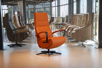 De Toekomst relaxstoel leer Twice TW-143N 3 motoren+accu, Ophalen of Verzenden, Nieuw, Leer, Modern, Design