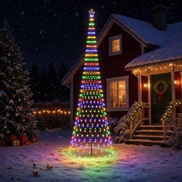 vidaXL LED Kerstboom EKENAS 500 cm 550 LEDs Meerkleurig, Verzenden, Nieuw