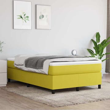vidaXL Boxspring bed 120x200 cm stof groen, Verzenden, Nieuw, Twijfelaar, 120 cm