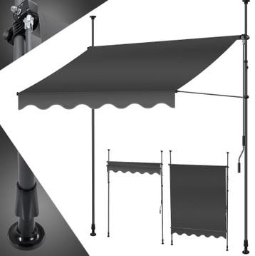 Klemzonwering / zonnescherm met handzwengel - breedte 350, Tuin en Terras, Zonneschermen, Verzenden, Nieuw