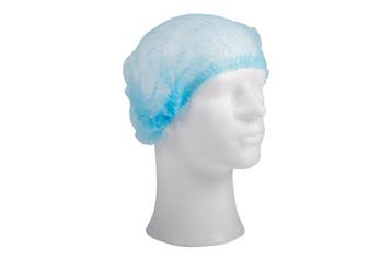 Comfort haarnet non woven vlak 53 cm blauw - 10 x 100 stuks, Verzenden