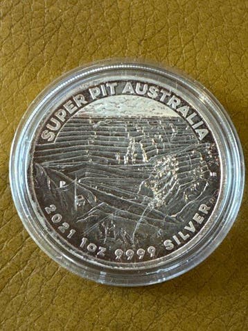 Australië. 1 Dollar 2021 Super Pit, 1 Oz (.999) (Zonder