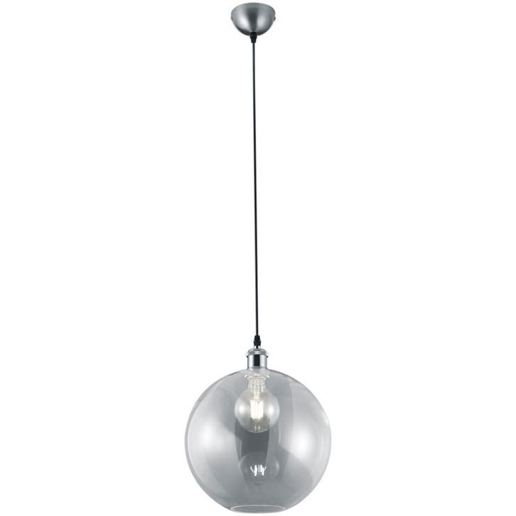 LED Hanglamp - Trion Dini - E27 Fitting - Rond - Mat Nikkel, Huis en Inrichting, Lampen | Hanglampen, Nieuw, Metaal, Ophalen of Verzenden
