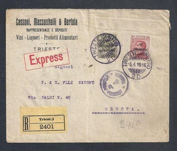 Italië - Dalmatië, Trente en Triëst 1919 - Territoria van, Gestempeld